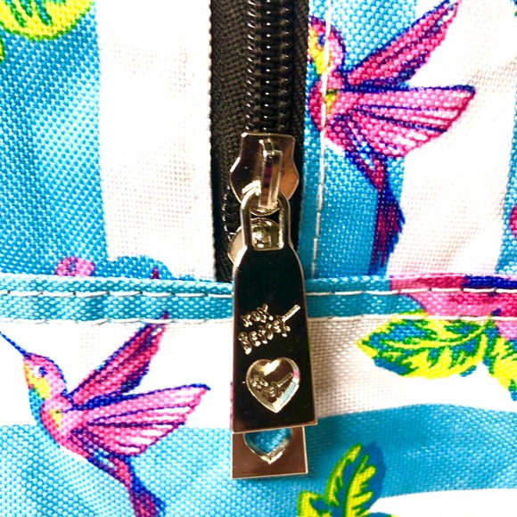 Betsey Johnson Stripe Floral 22" Rolling Duffle - Picture 11 of 12